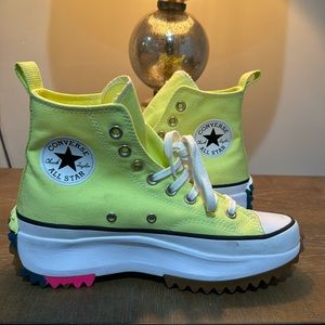 Lime Twist Green RunStar Converse 8.5 like New